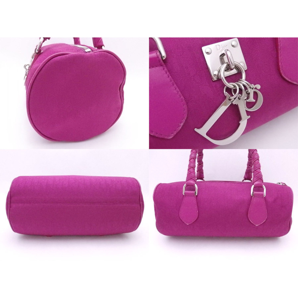 Christian Dior Trotter Handbag Purple Canvas Leather - Picture 2 of 3